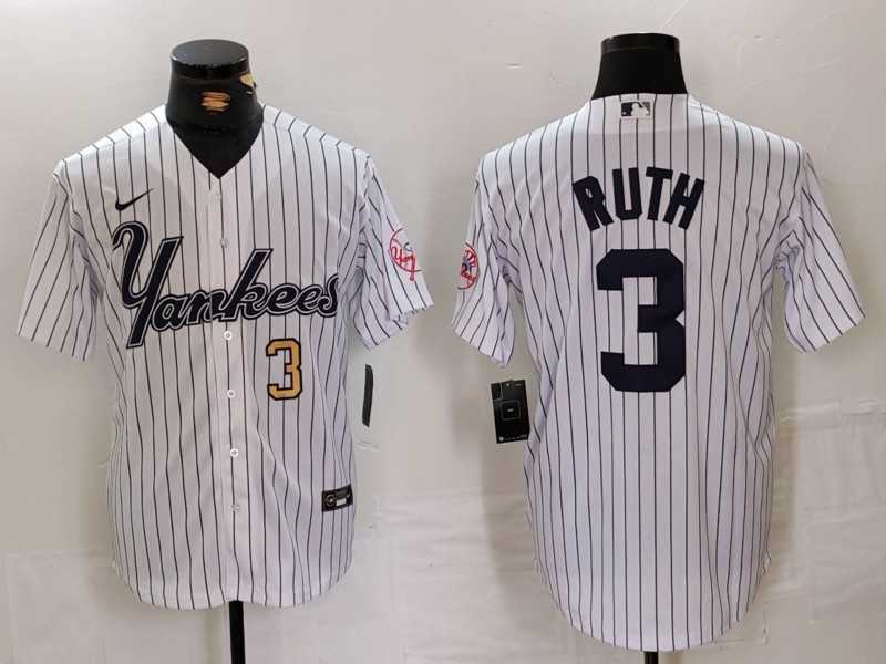 Men's New York Yankees #3 Babe Ruth White Pinstripe Fashion Cool Base Jerseys,We sell and wholesale Men's New York Yankees #3 Babe Ruth White Pinstripe Fashion Cool Base Jerseys on line form chian!